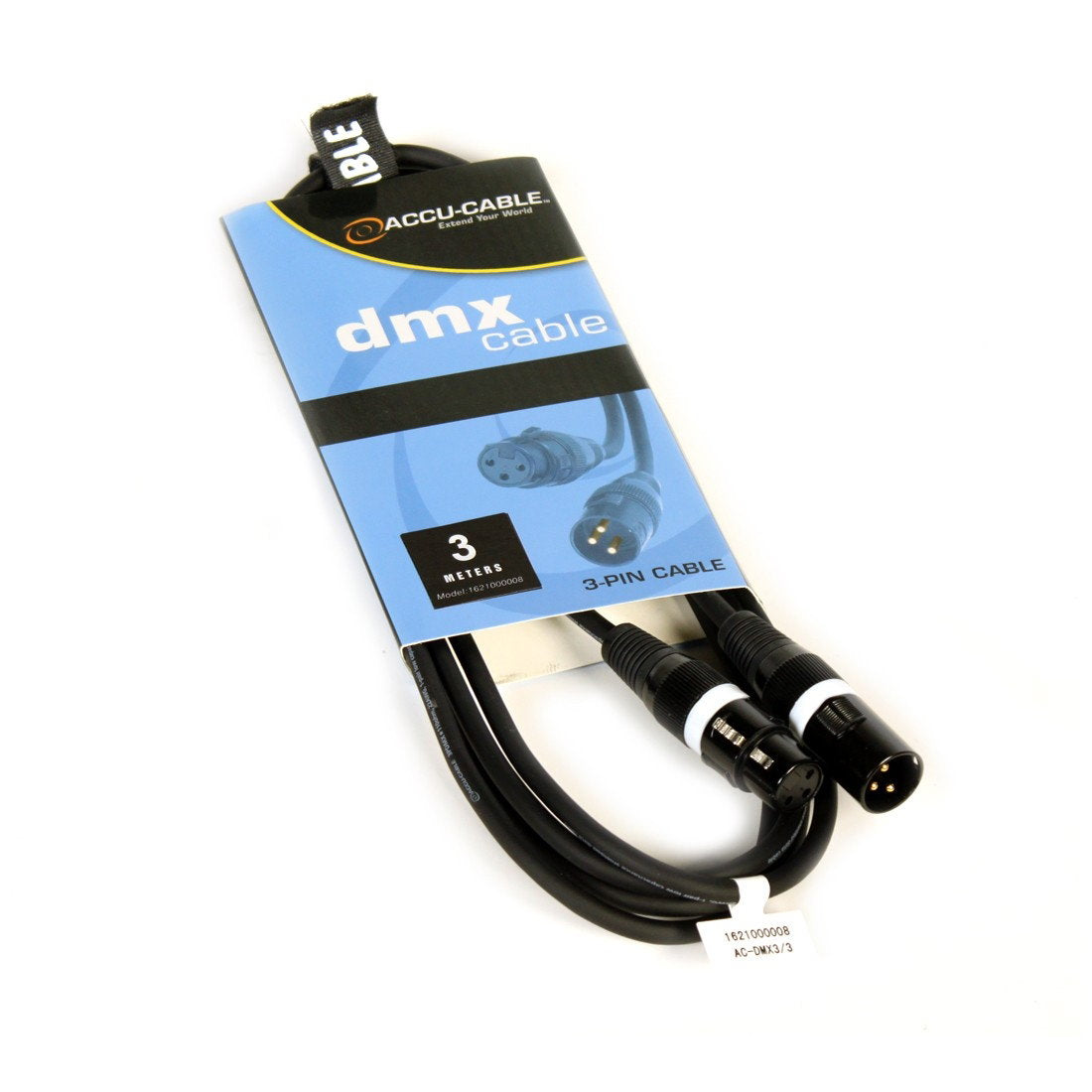 Accu Cable AC-DMX3/3 3 p. XLRm/3 p. XLRf 3m DMX - Back Panel and Connections