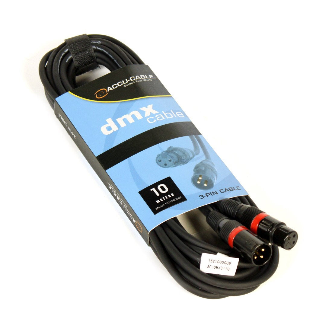 Accu Cable AC-DMX3/10 3 p. XLRm/3 p. XLRf 10m DMX - Back Panel and Connections