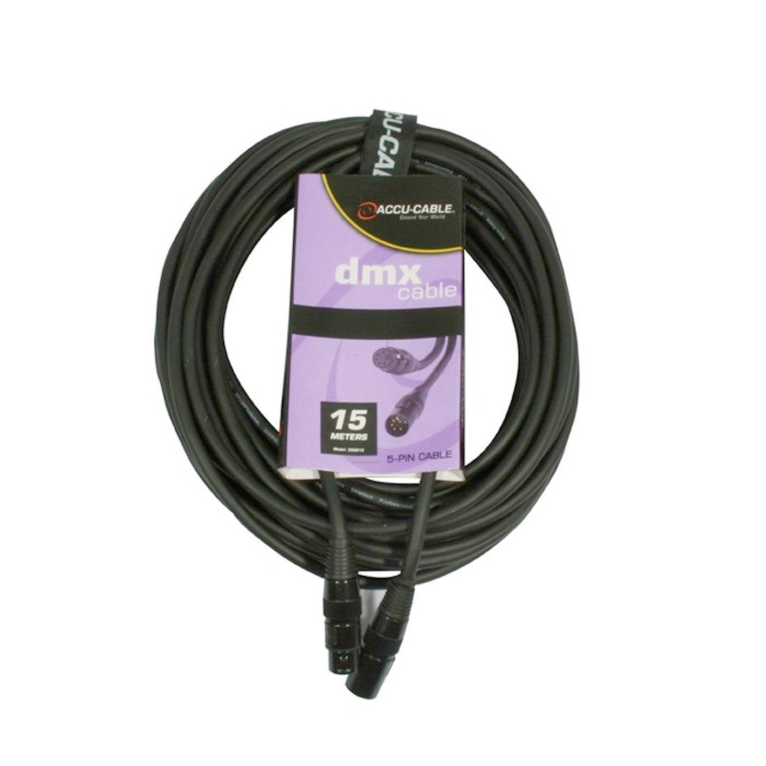 Accu Cable AC-DMX5/15 5 p. XLR m/5 p. XLR f 15m DMX - Main View