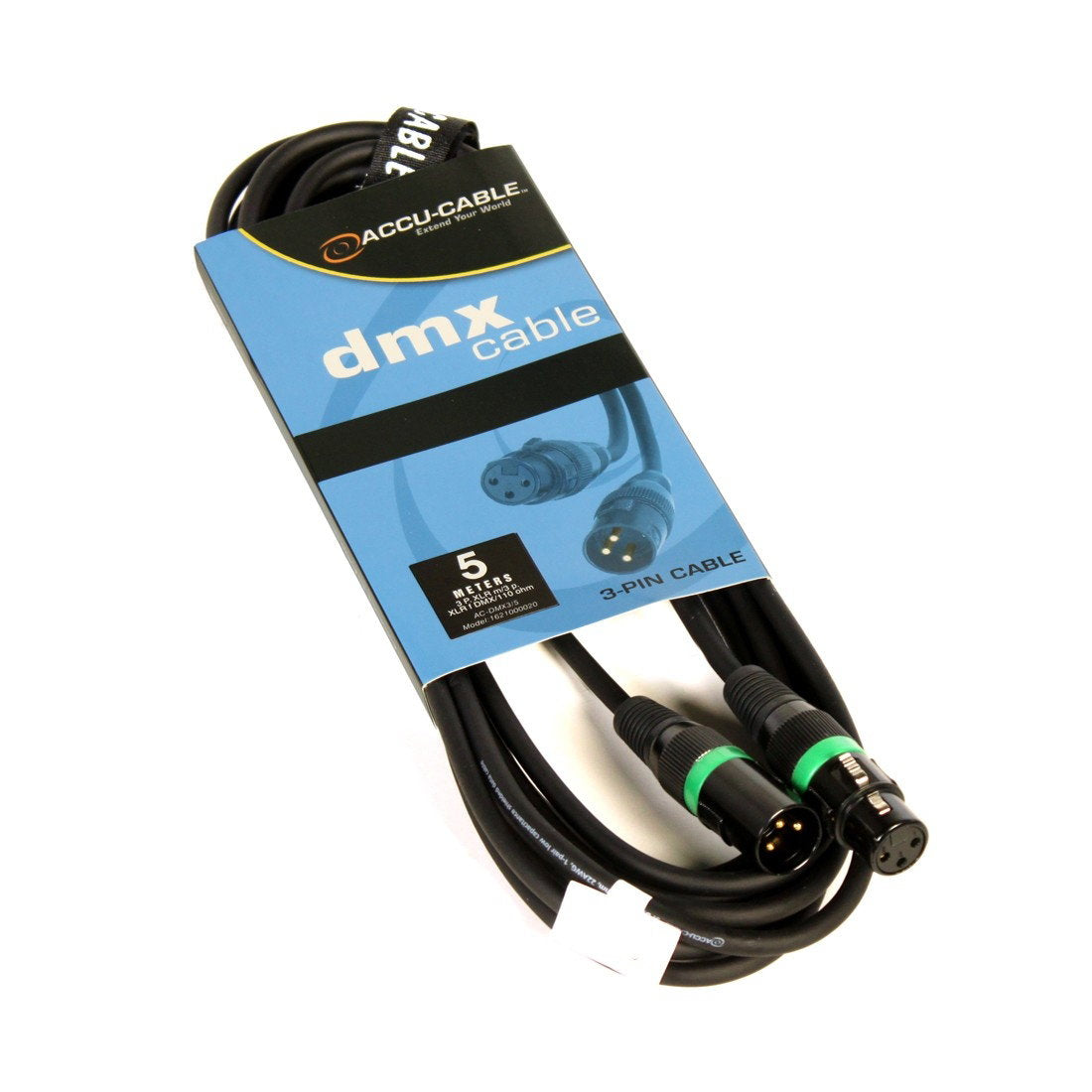 Accu Cable AC-DMX3/5 3 p. XLRm/3 p. XLRf 5m DMX - Alternate View 1