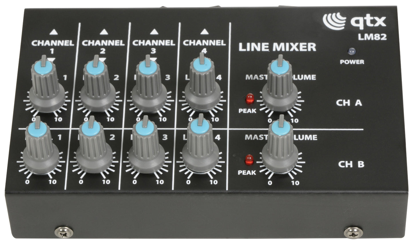 QTX 4 Stereo Channel Line Level & Instrument Mixer - view 2