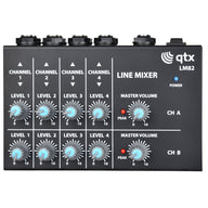 QTX 4 Stereo Channel Line Level & Instrument Mixer