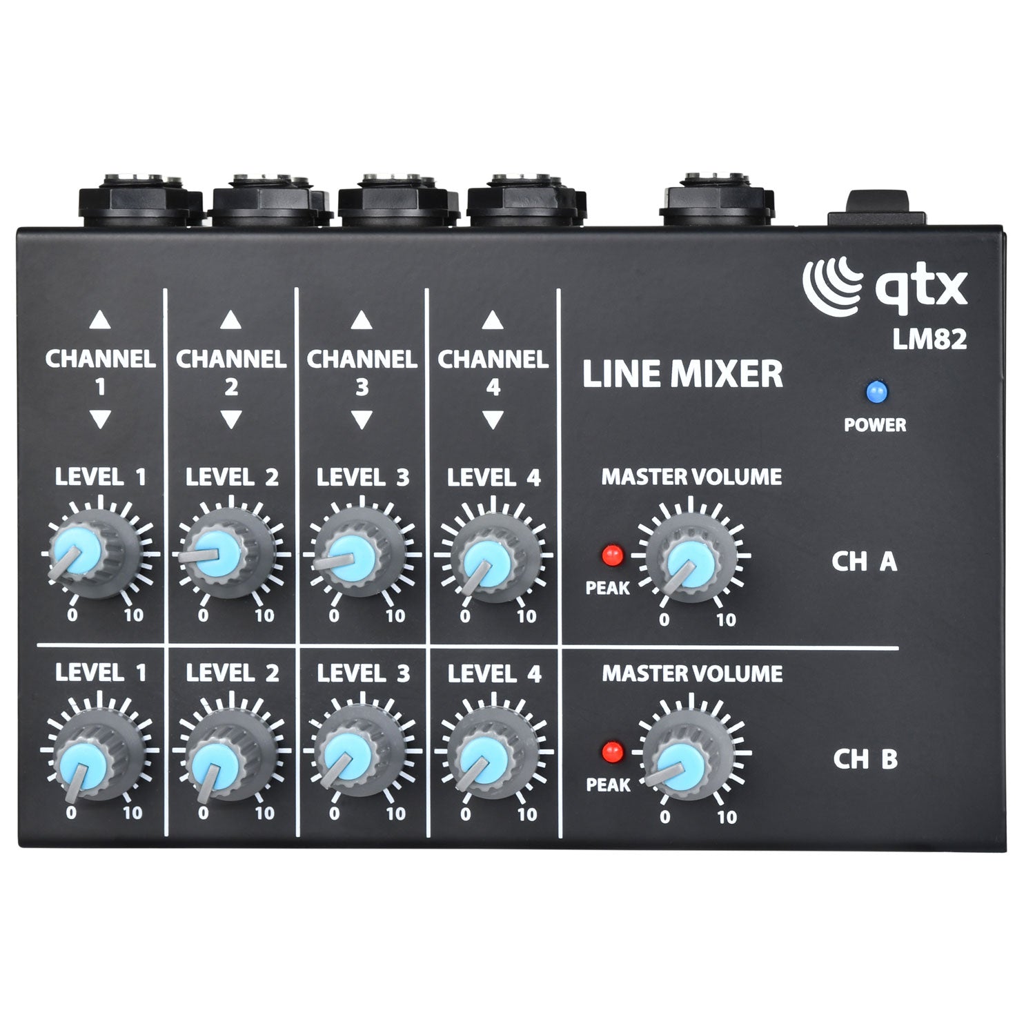 QTX 4 Stereo Channel Line Level & Instrument Mixer