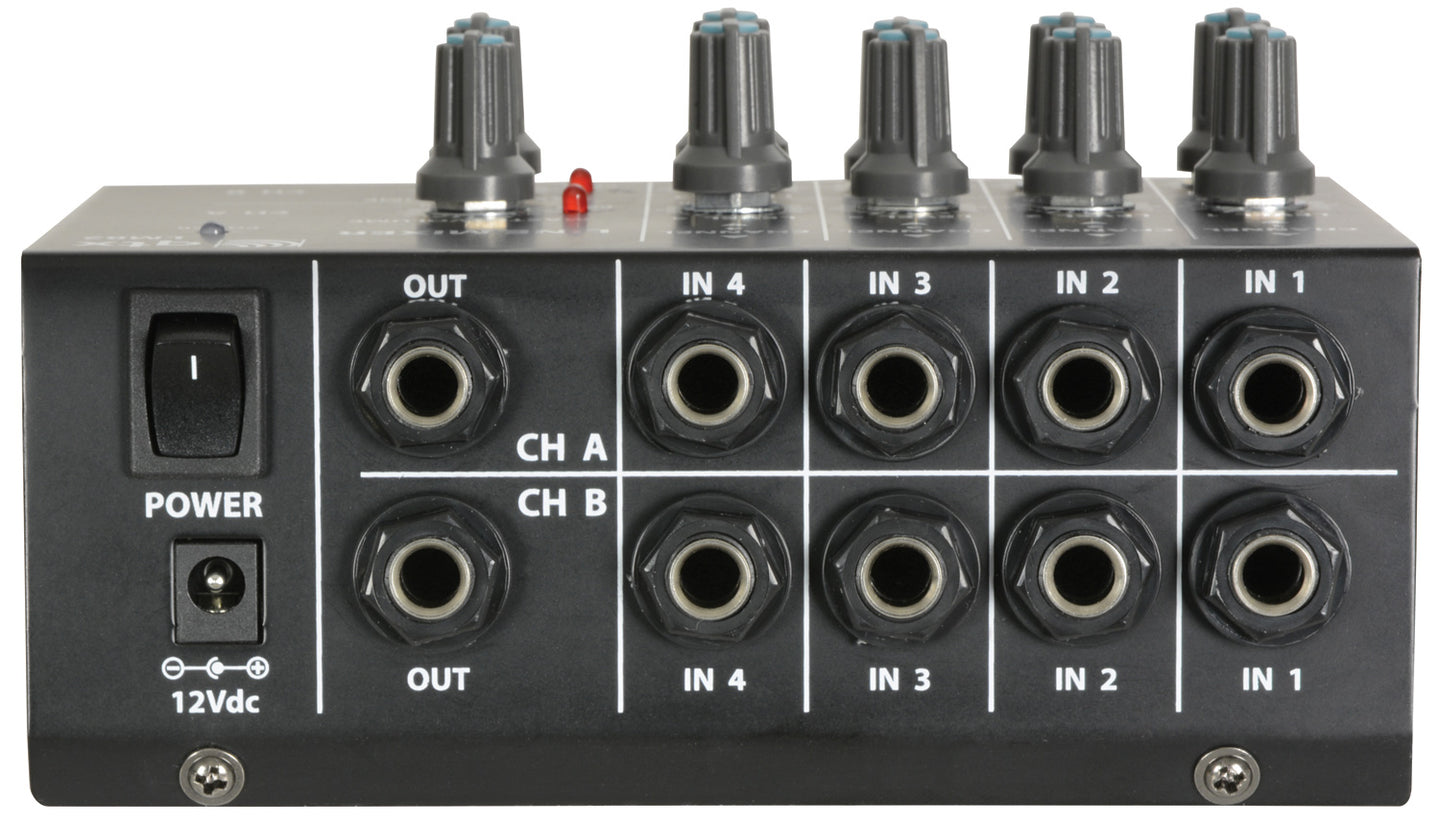 QTX 4 Stereo Channel Line Level & Instrument Mixer - view 4
