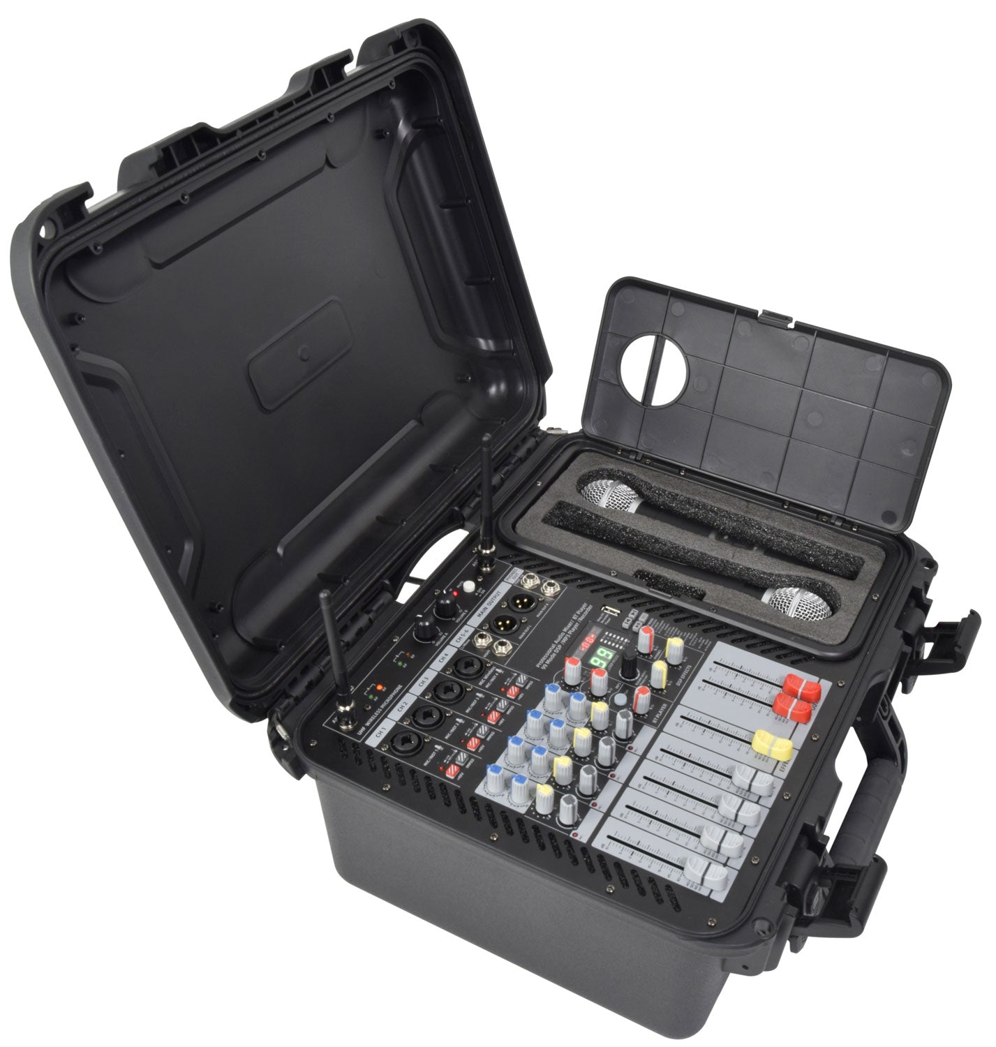 Citronic FLITE-600 Powered Mixer + 2 UHF Microphones + DSP - view 7