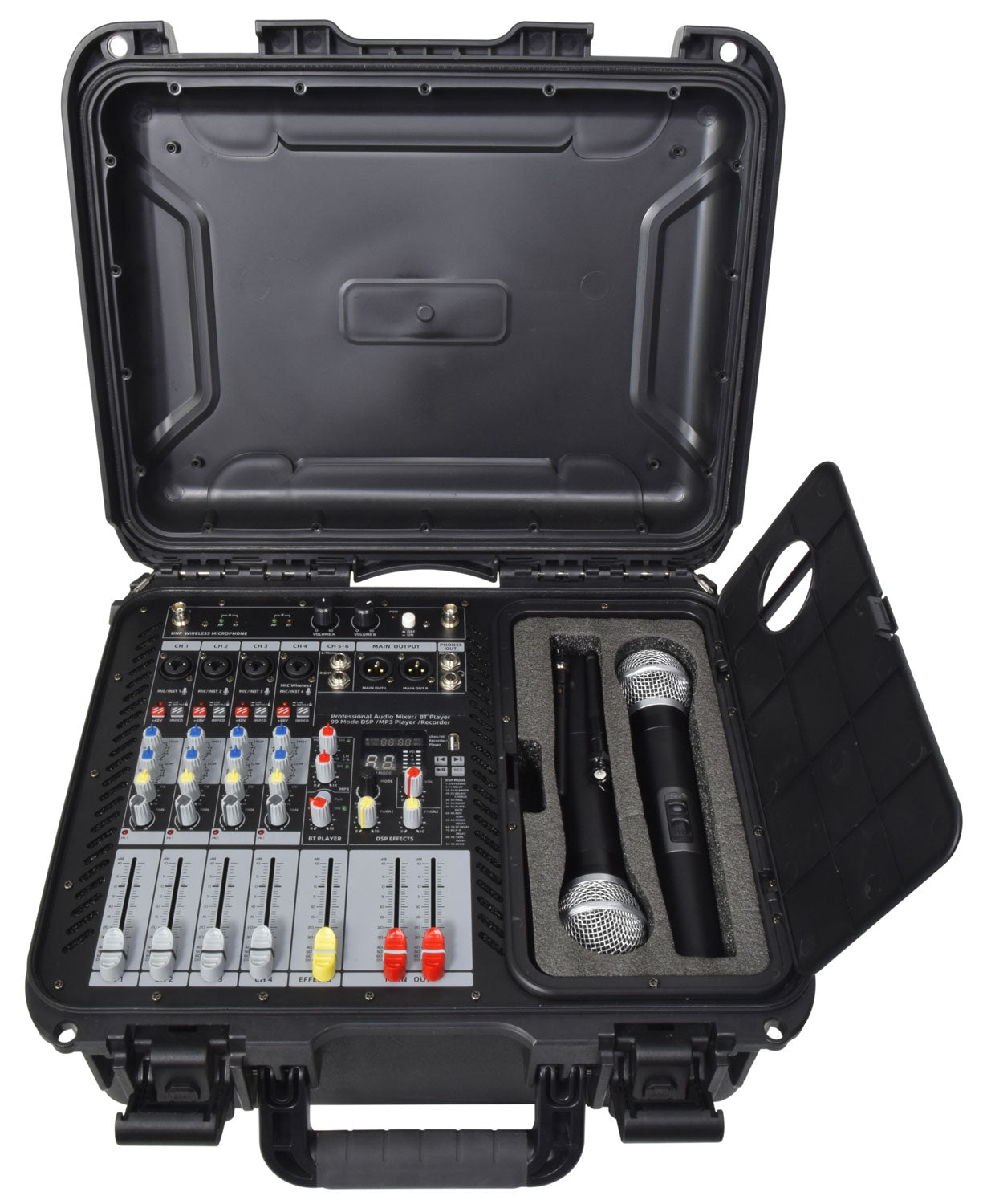 Citronic FLITE-600 Powered Mixer + 2 UHF Microphones + DSP