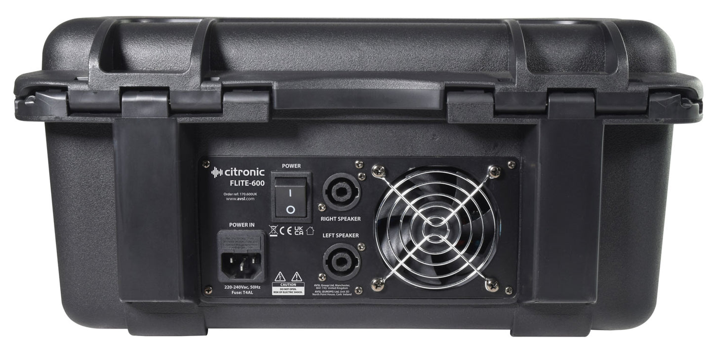 Citronic FLITE-600 Powered Mixer + 2 UHF Microphones + DSP - view 6
