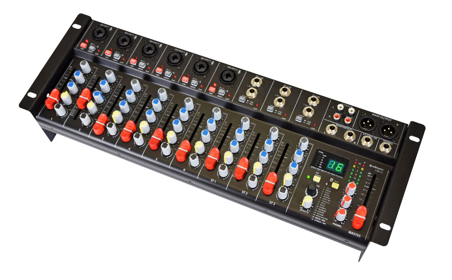 Citronic CSR-63 Rack-mountable Mixer 9 Channel with DSP+BT - view 12