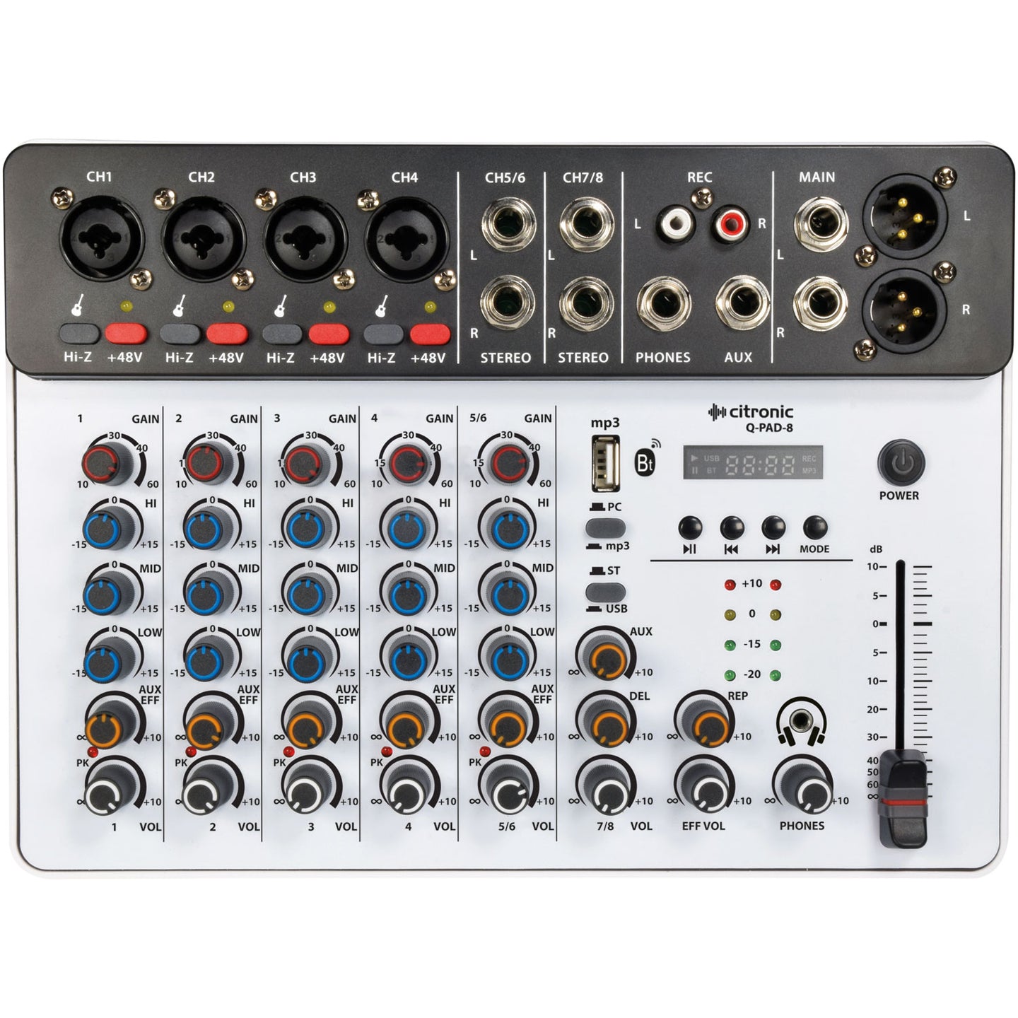 Citronic Q-PAD-8 Compact Mixer 8 Channel