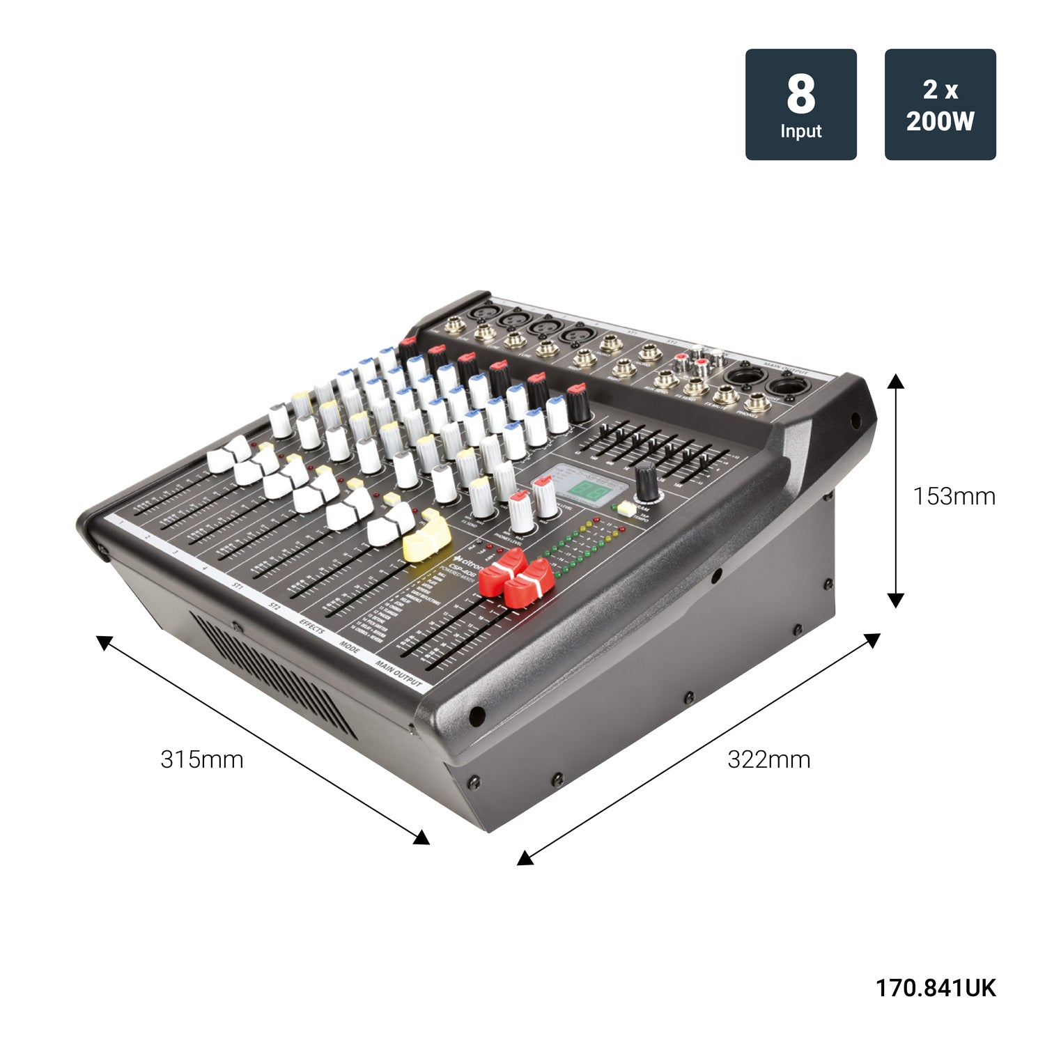 Citronic CSP-408 powered mixer 400W - view 5