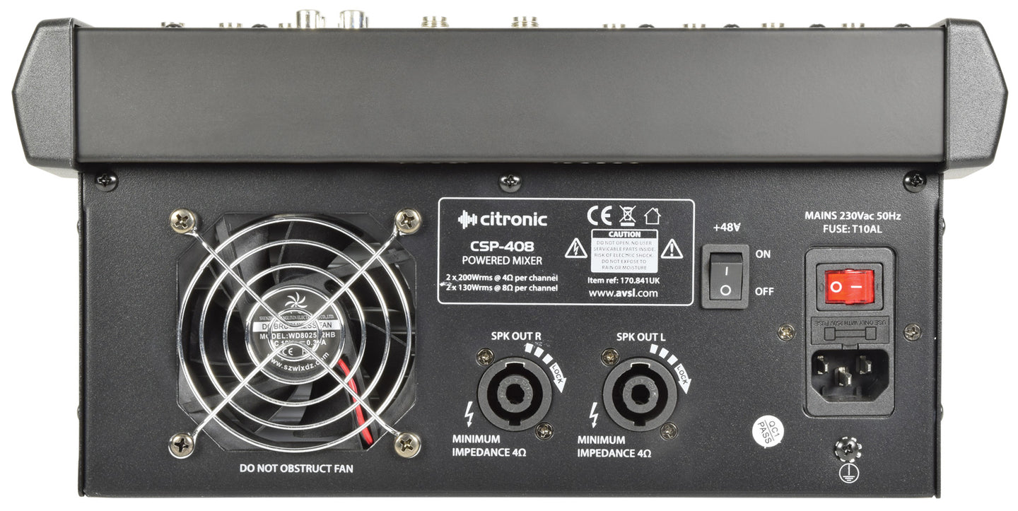 Citronic CSP-408 powered mixer 400W - view 3