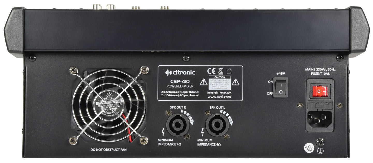 Citronic CSP-410 powered mixer 400W - view 3