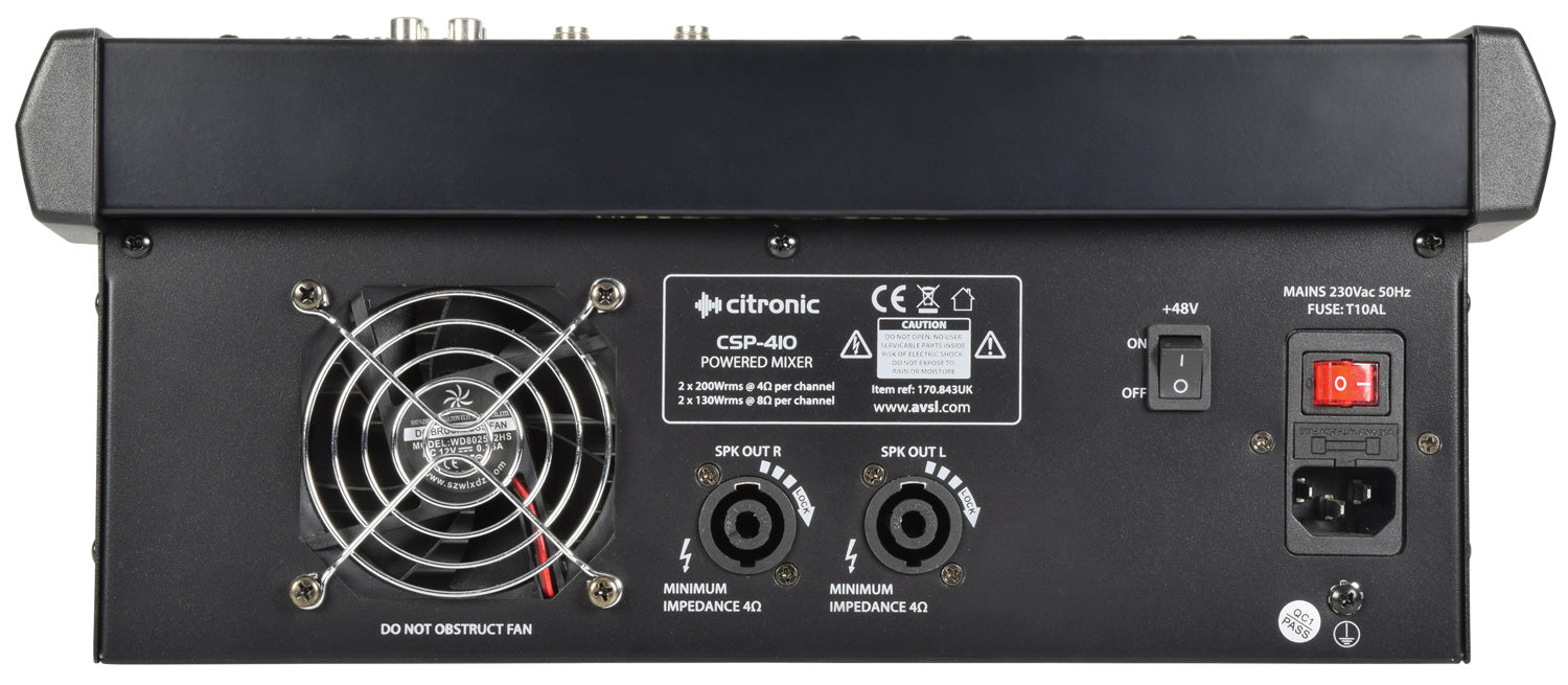Citronic CSP-410 powered mixer 400W - view 3