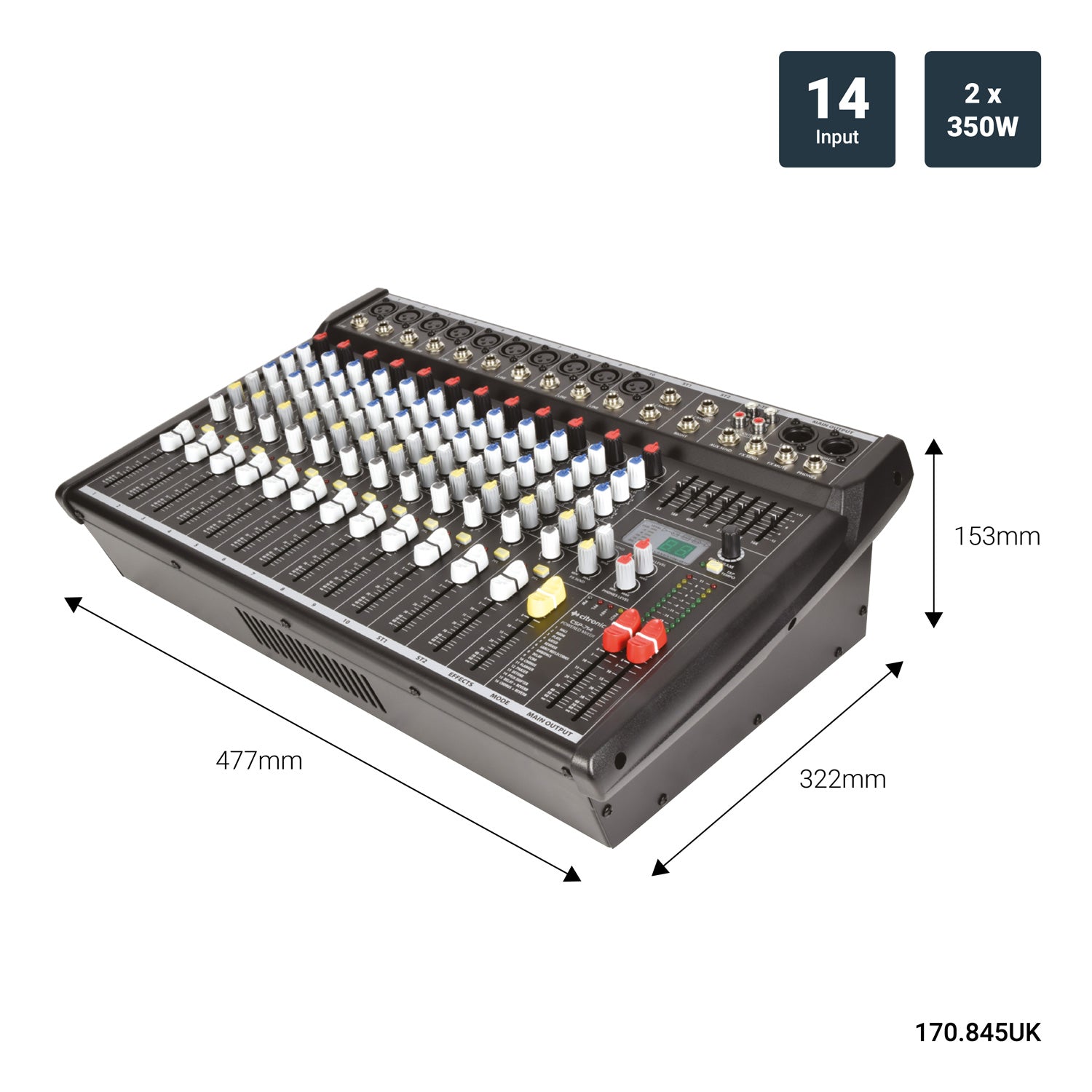 Citronic CSP-714 powered mixer 700W - view 5