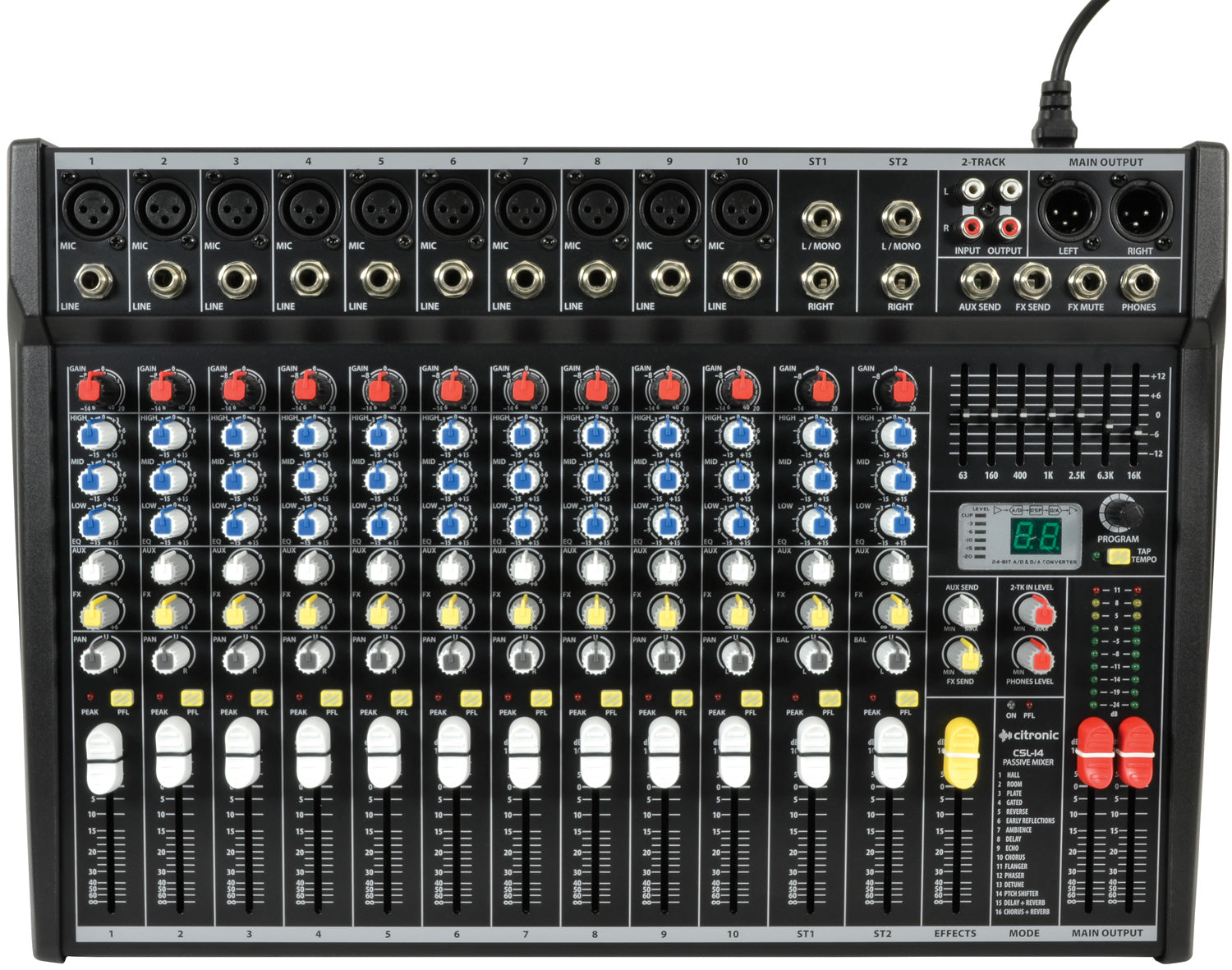 Citronic CSL-14 Mixing Console 14 input - view 2