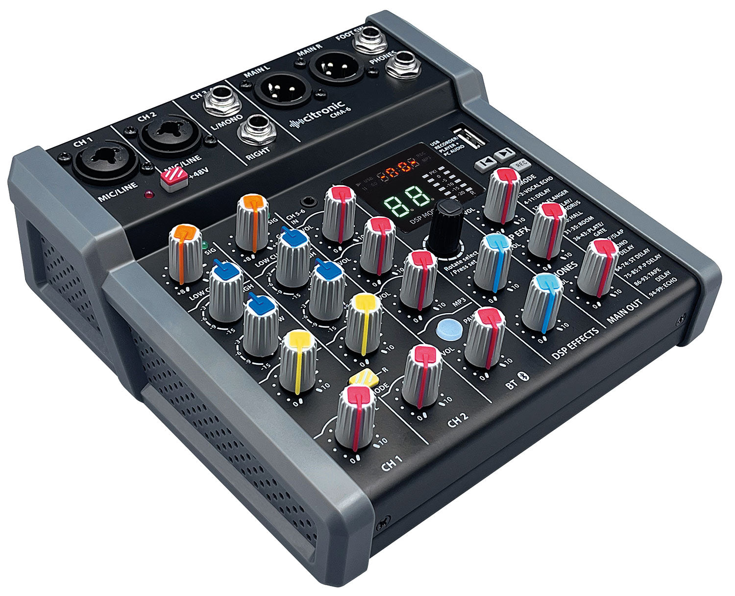 Citronic CMA-6 Compact Mixer with DSP FX and BT/USB - view 5