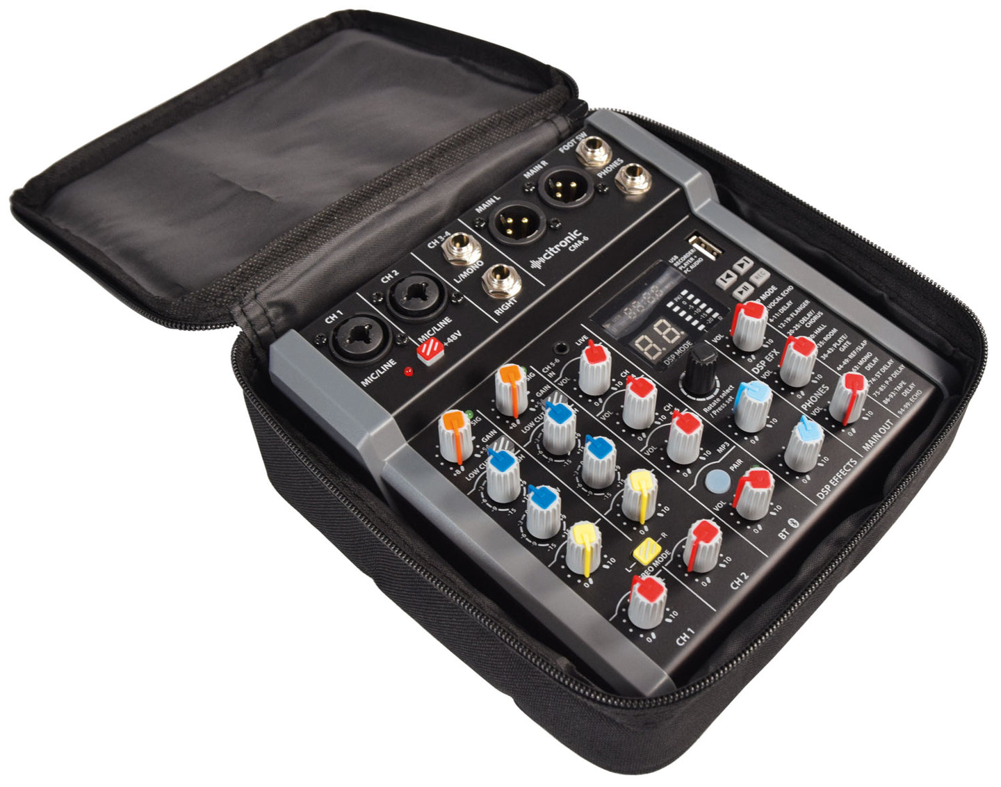 Citronic CMA-6 Compact Mixer with DSP FX and BT/USB - view 8