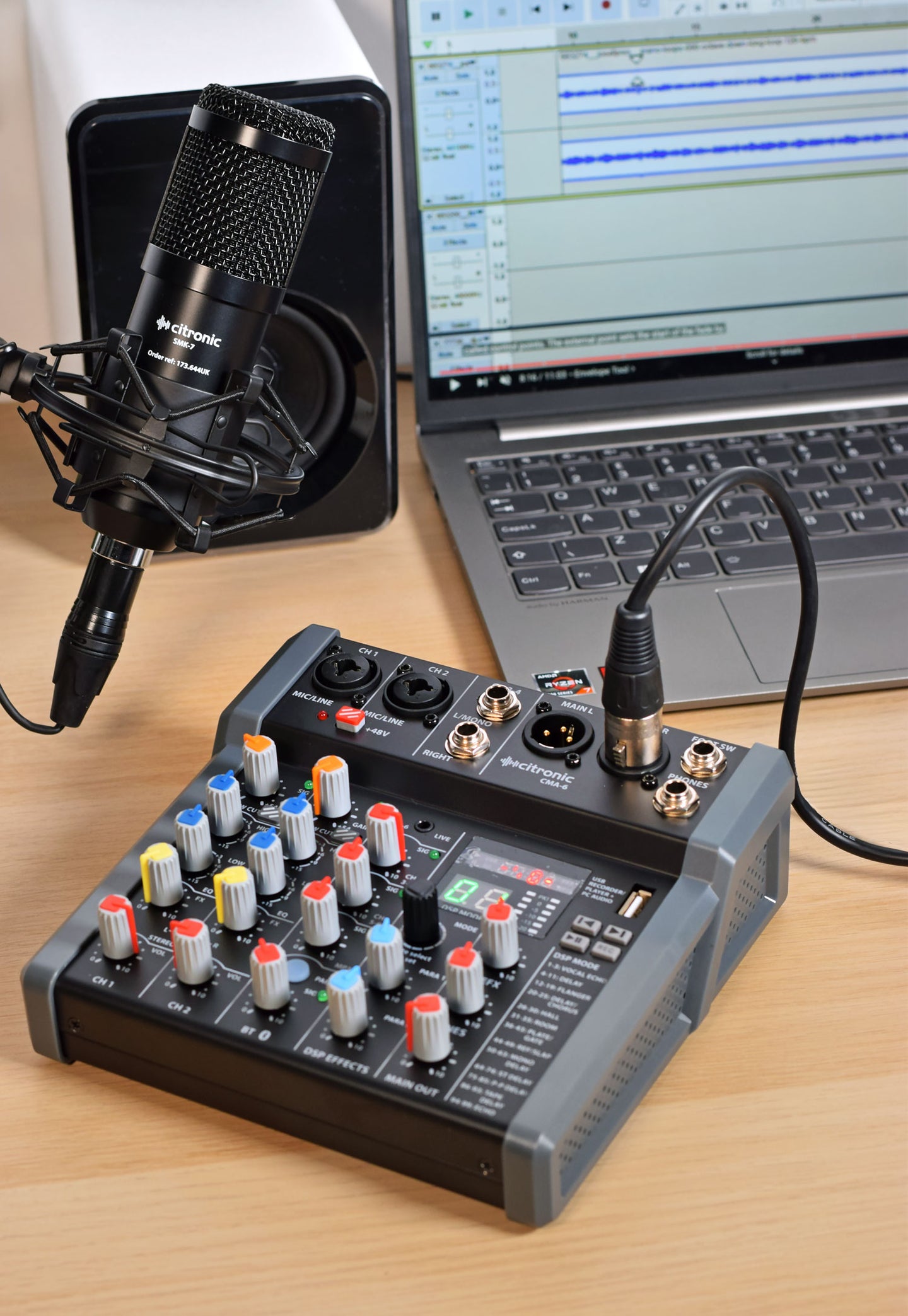 Citronic CMA-6 Compact Mixer with DSP FX and BT/USB - view 2