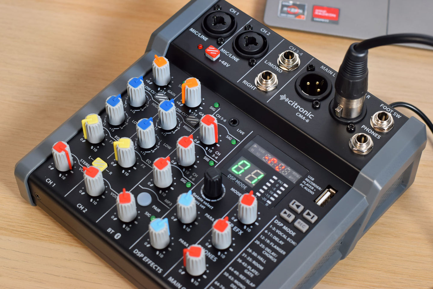 Citronic CMA-6 Compact Mixer with DSP FX and BT/USB - view 3