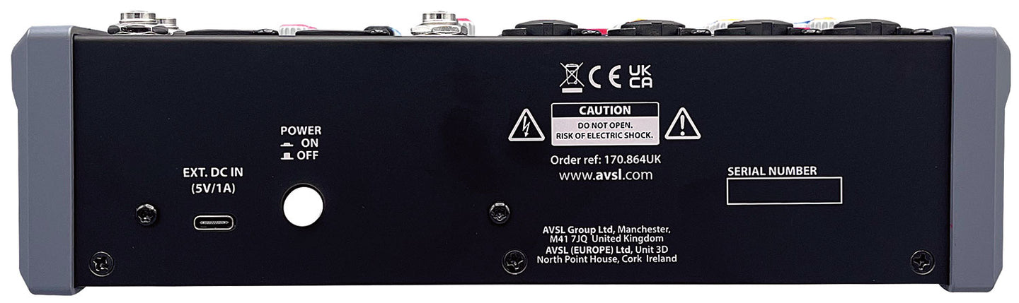 Citronic CMA-8 Compact Mixer with DSP FX and BT/USB - view 3