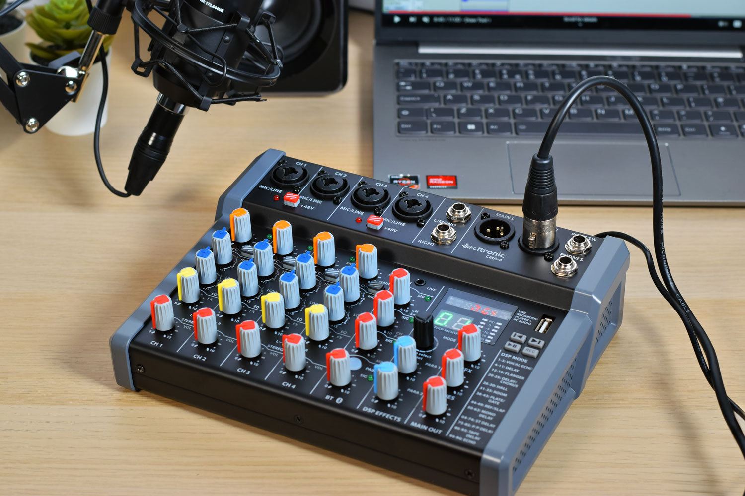 Citronic CMA-8 Compact Mixer with DSP FX and BT/USB - view 8