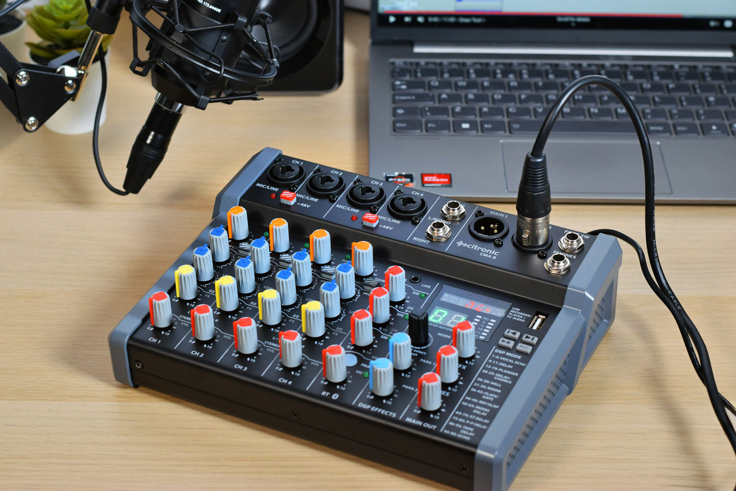 Citronic CMA-8 Compact Mixer with DSP FX and BT/USB - view 8