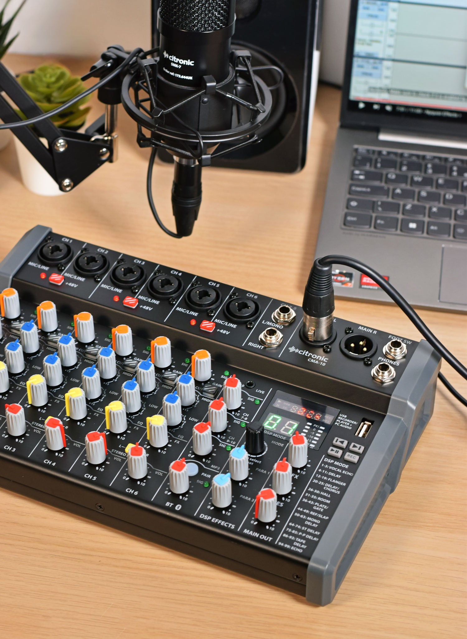 Citronic CMA-10 Compact Mixer with DSP FX and BT/USB - view 3