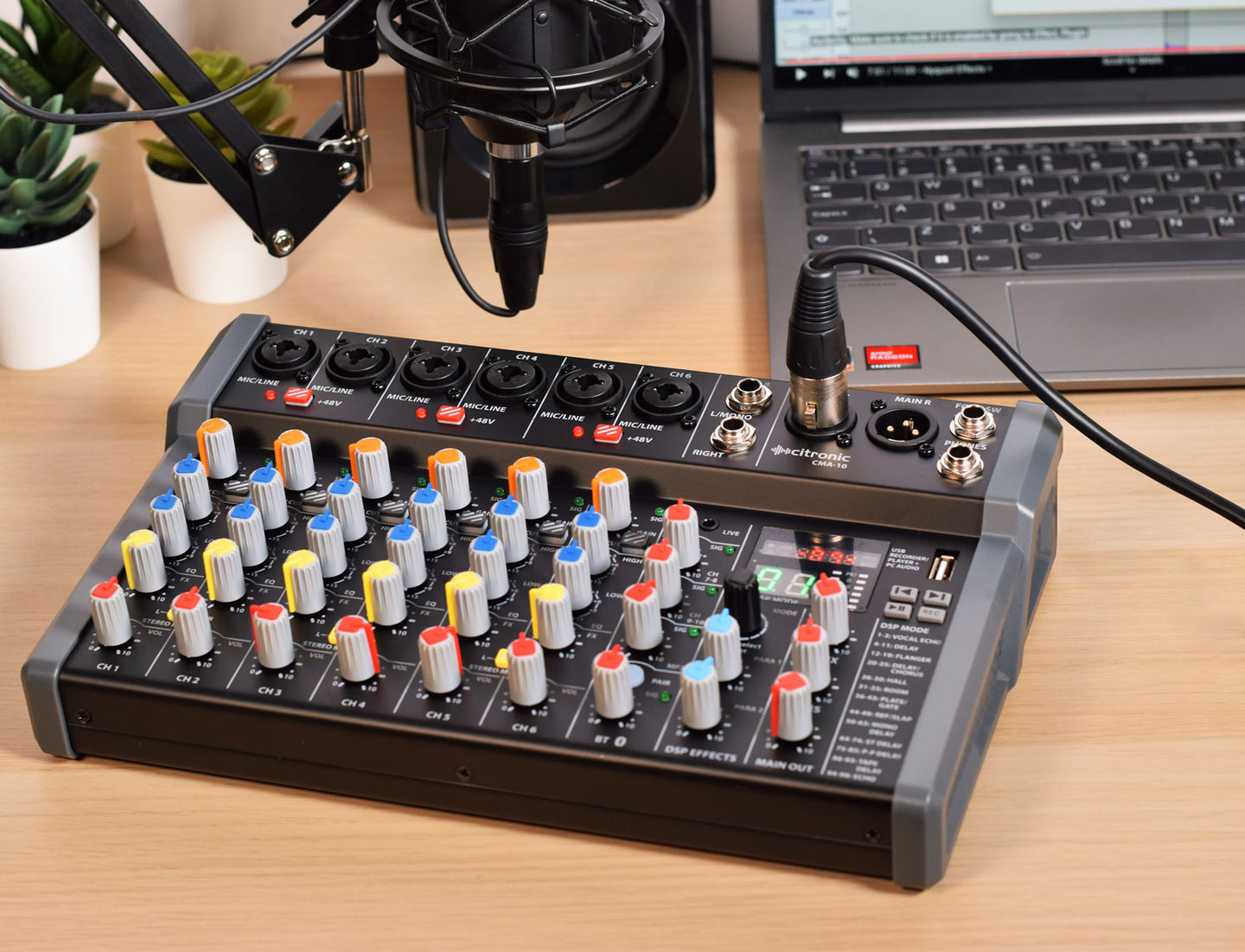 Citronic CMA-10 Compact Mixer with DSP FX and BT/USB - view 2