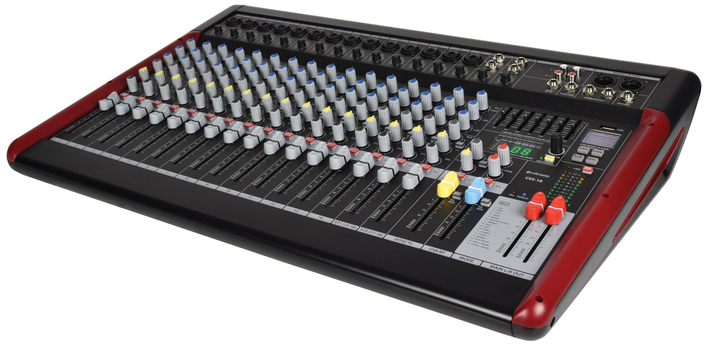 Citronic CSX-18 Live Mixer with USB/BT Player + DSP Effects - view 2