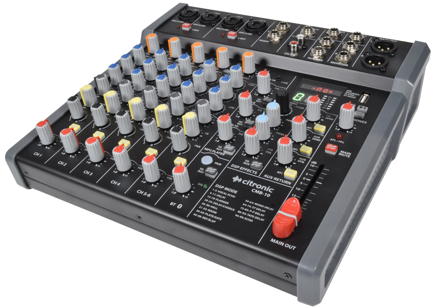 Citronic CMB-10 Mixing Console with DSP + USB/PC/BT Player - view 3