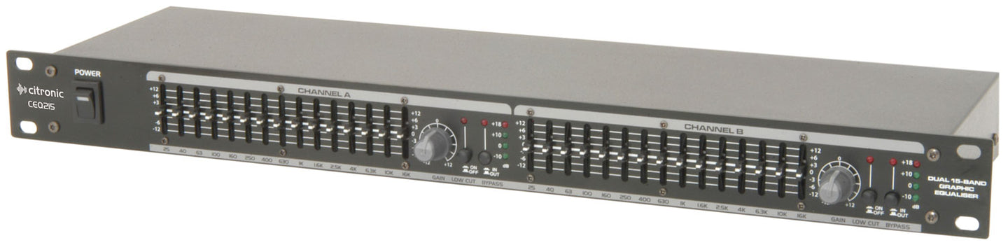 Citronic CEQ215 2 x 15-band graphic EQ - view 2