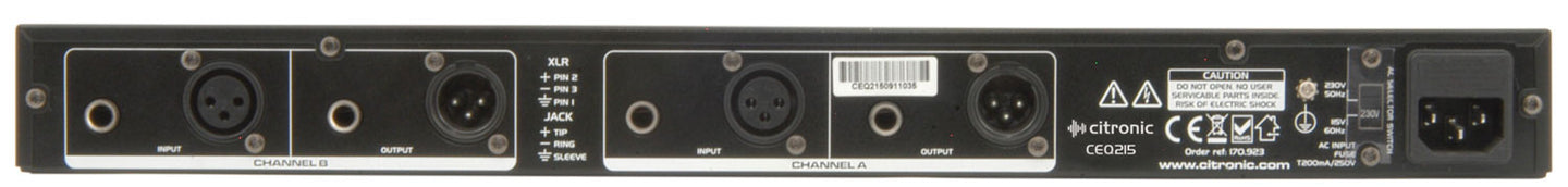 Citronic CEQ215 2 x 15-band graphic EQ - view 3
