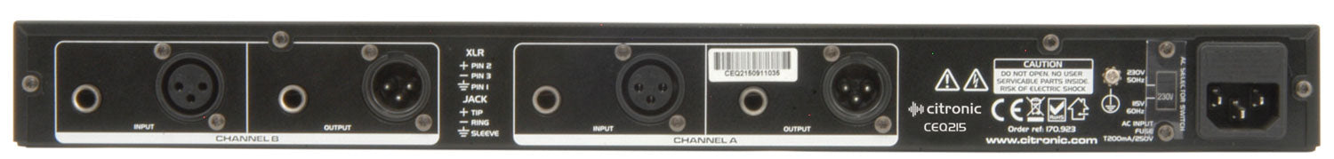 Citronic CEQ215 2 x 15-band graphic EQ - view 3