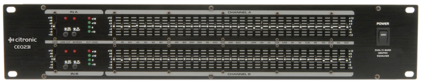 Citronic CEQ231 2 x 31-band graphic EQ