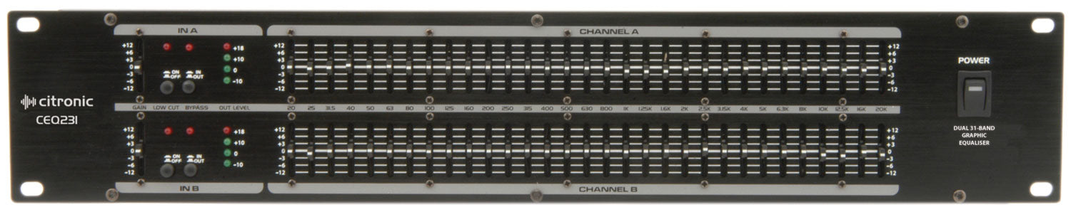 Citronic CEQ231 2 x 31-band graphic EQ