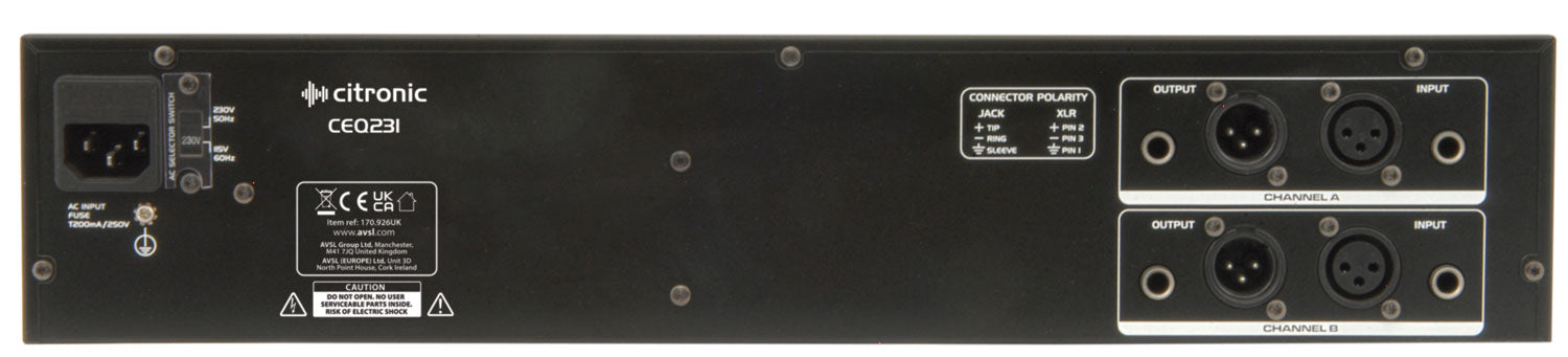 Citronic CEQ231 2 x 31-band graphic EQ - view 3