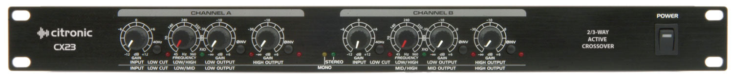 Citronic CX23 active crossover - stereo 2-way / mono 3-way - view 3