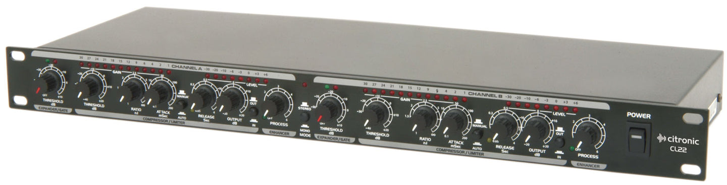 Citronic CL22 stereo compressor/limiter/gate - view 2