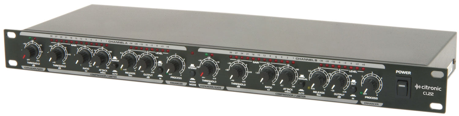 Citronic CL22 stereo compressor/limiter/gate - view 2