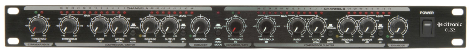 Citronic CL22 stereo compressor/limiter/gate