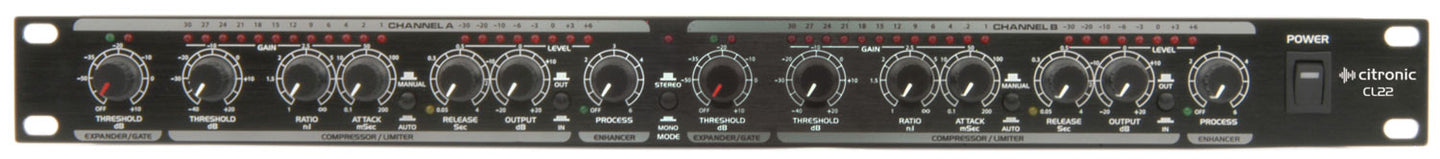 Citronic CL22 stereo compressor/limiter/gate