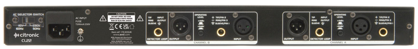 Citronic CL22 stereo compressor/limiter/gate - view 3