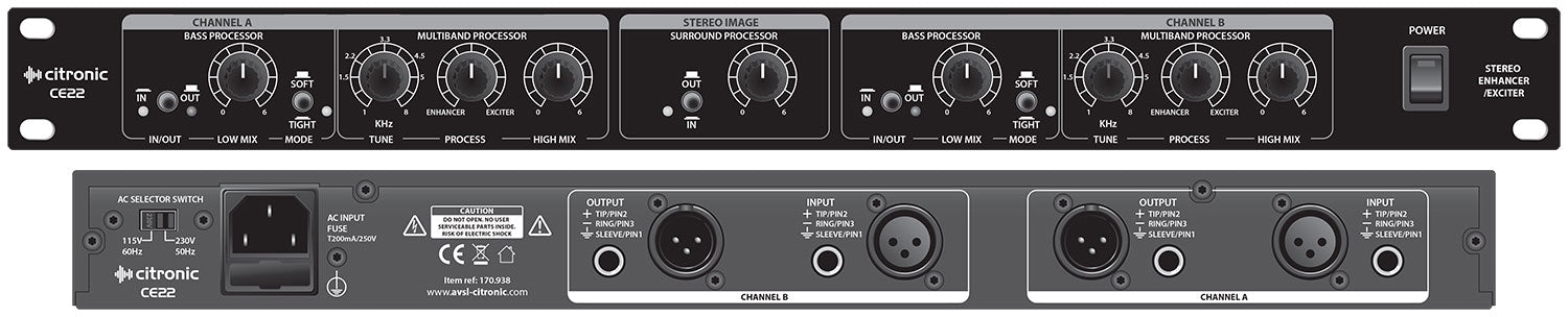 Citronic CE22 stereo enhancer/exciter - view 2