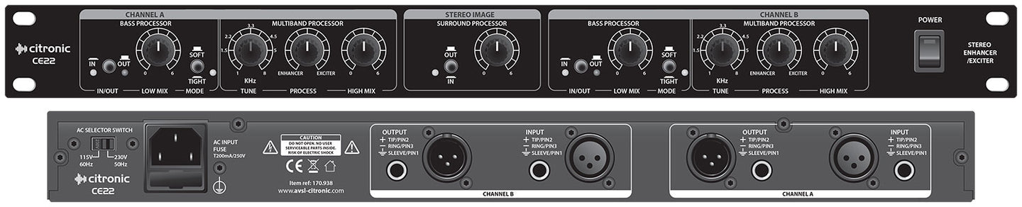 Citronic CE22 stereo enhancer/exciter - view 2