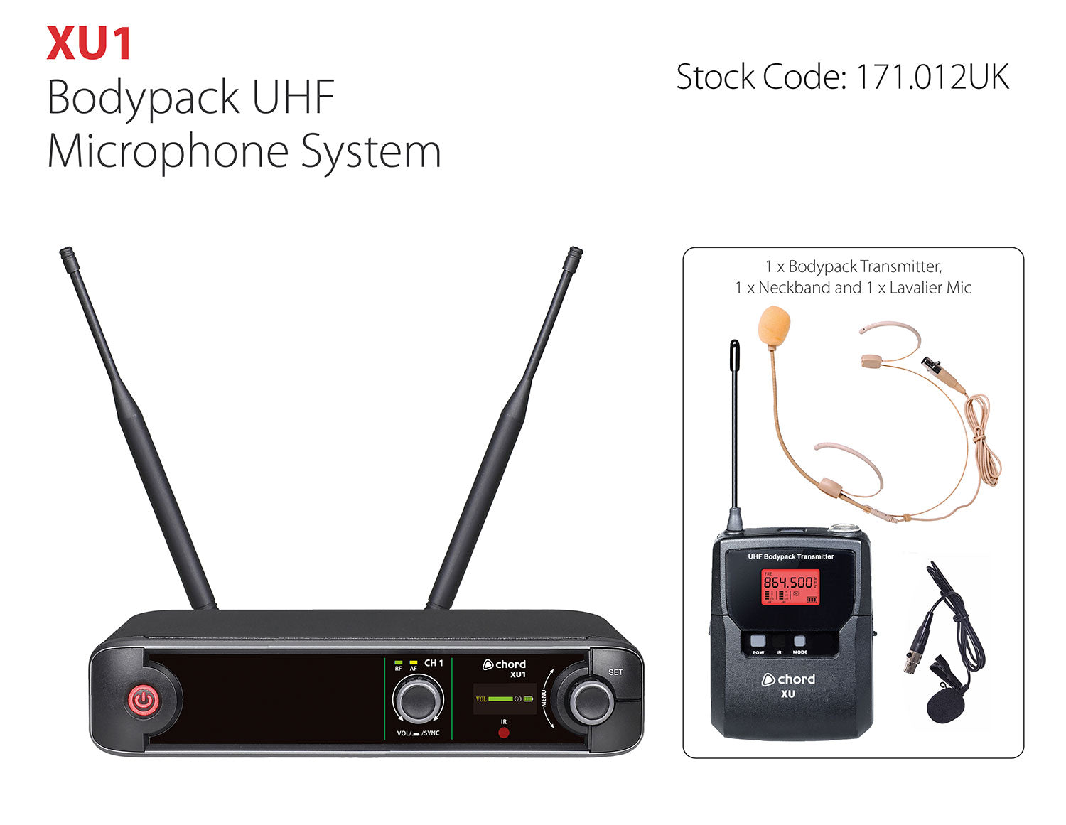 Chord XU1 Bodypack UHF Microphone System - view 6