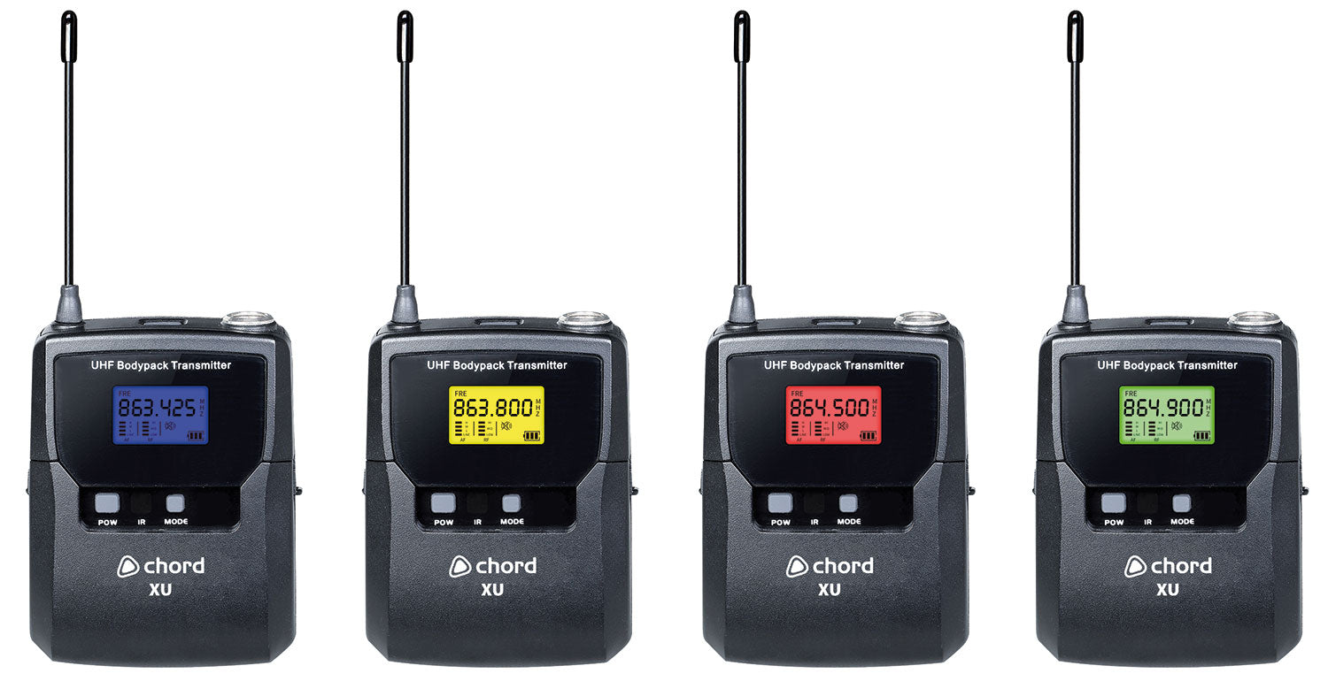Chord XU4 Quad Bodypack UHF Microphone System - view 2
