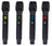 Citronic TU4 Quad PLL Mic Set 4 x Handheld Transmitters - view 4