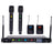 Citronic TU4 Quad PLL Mic Combo Set 2 x Handheld + 2 x Bodypack