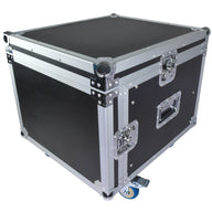 Citronic 8U 19" rack case with wheels