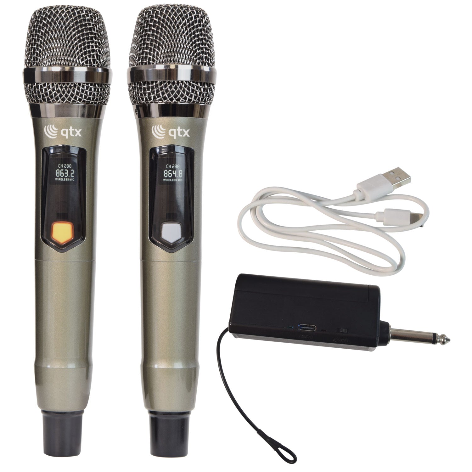 QTX J-MIC Dual UHF Handheld Microphone System